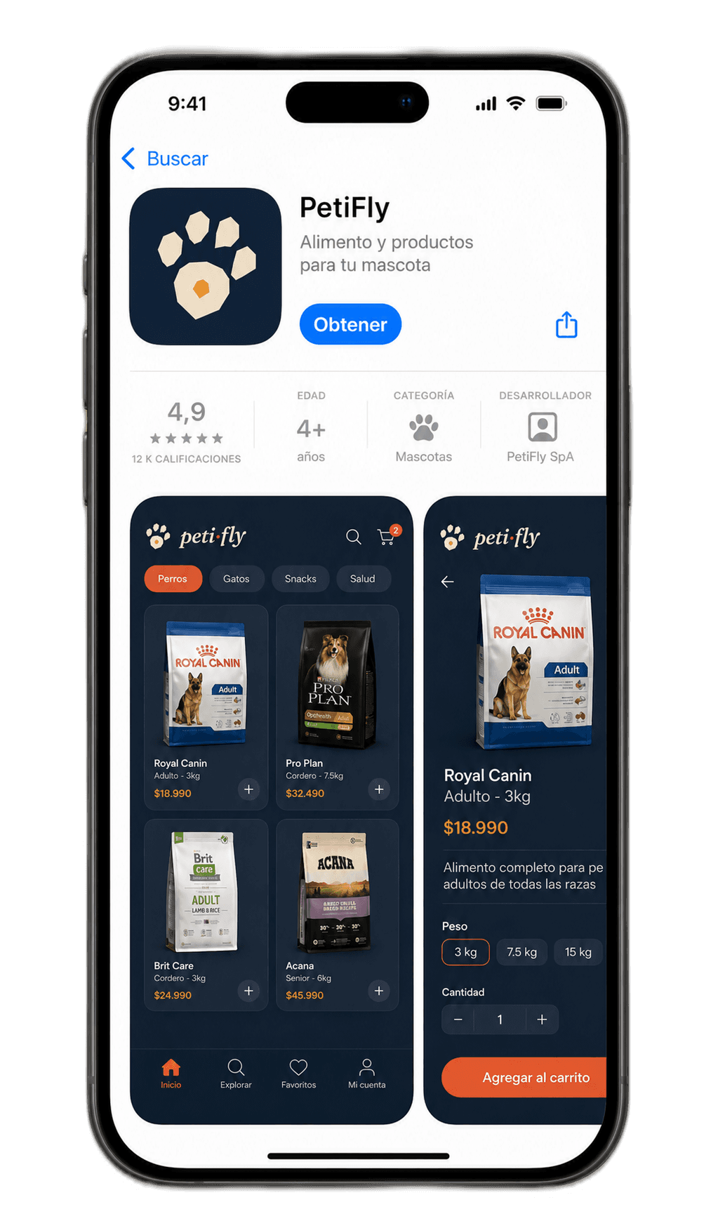 Petifly en la App Store
